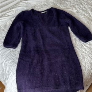 Alberto Makali Purple V-Neck Sweater with Classic Design
